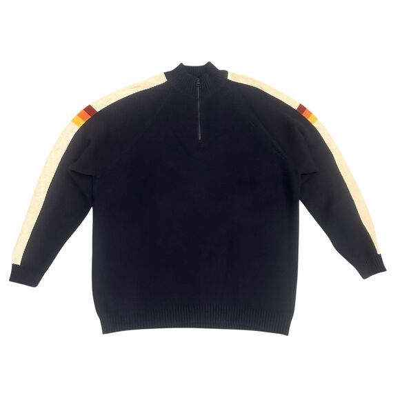 Marine Layer Sweater Mens XL Quarter Zip Pullover Wool Blend Archive Armas Navy - Picture 1 of 11